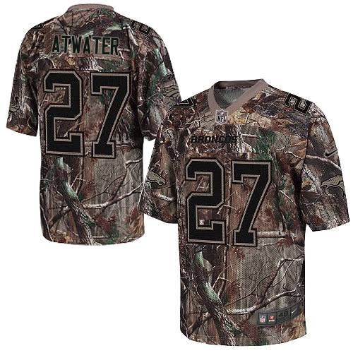 Men's Elite Steve Atwater Nike Jersey Camo - #27 Realtree NFL Denver Broncos